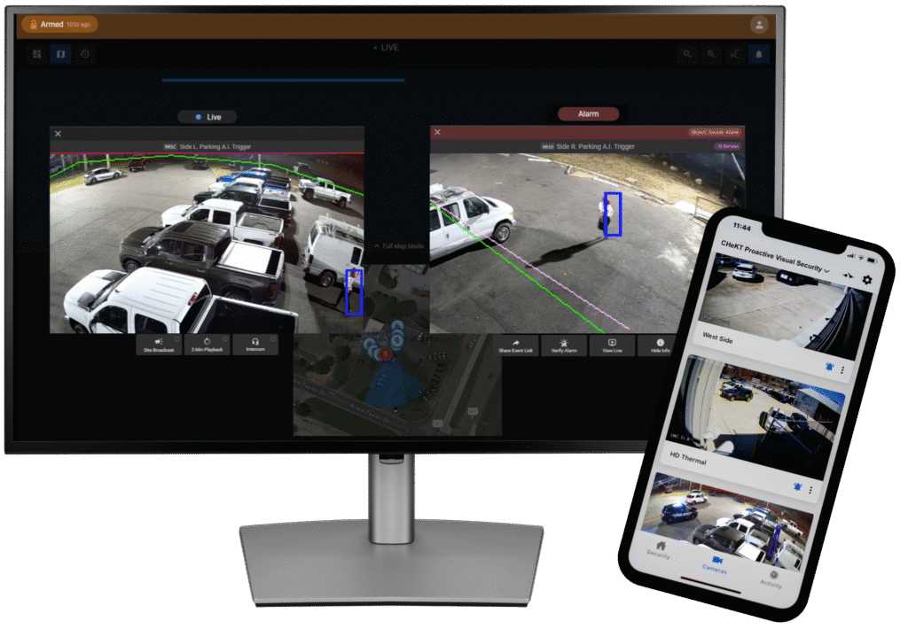 CHeKt monitor and phone